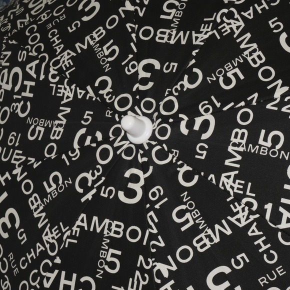 CHANEL Parasol Umbrella by Sealine Cotton Black Unisex - Picture 5 of 9